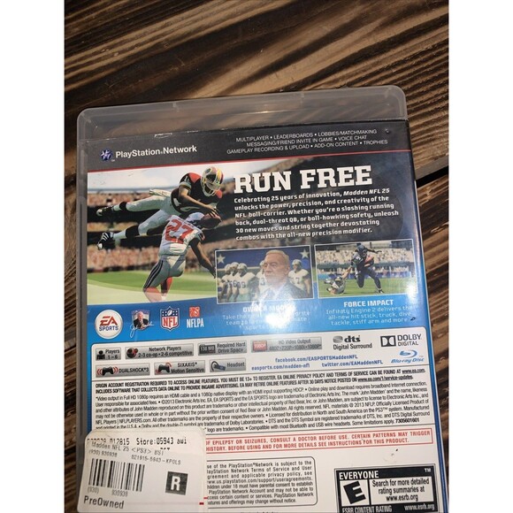 Madden NFL 25 PS3 Used Not Tested - Picture 2 of 6